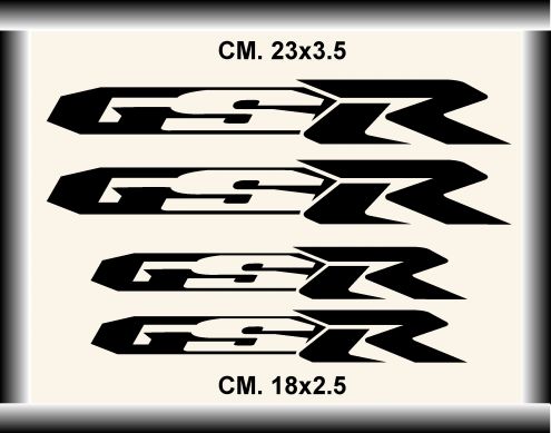 4 ADESIVI GSR suzuki