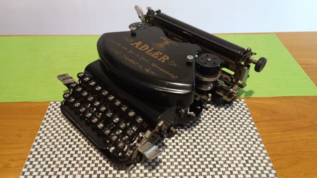 Macchina da scrivere antica con rara scrittura in corsivo "Adler N. 7" del 1924' - Foto 4