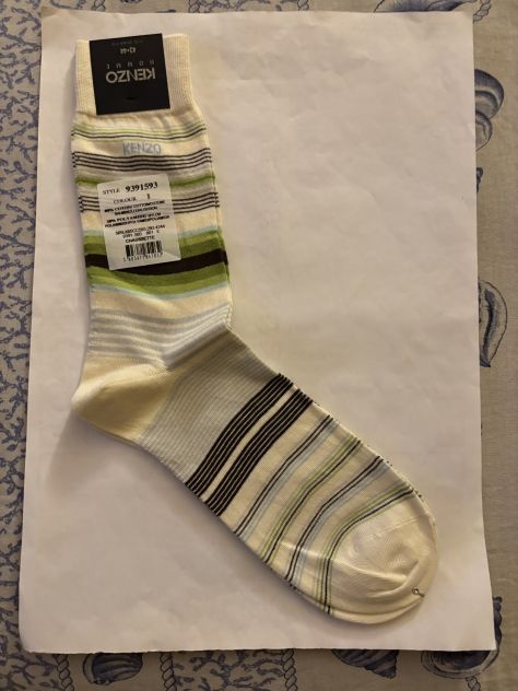 1 PAIO DI CALZE NUOVE DA UOMO FIRMATE ORIGINALI KENZO,MADE IN ITALY,N’42-44 - Foto 5