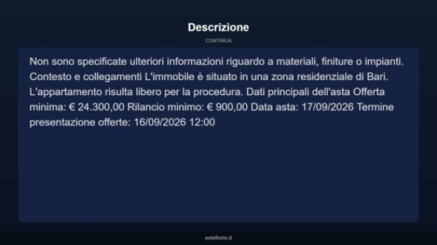 Immobile in asta di 105 m² con più di 5 locali in vendita a Bari - Foto 4