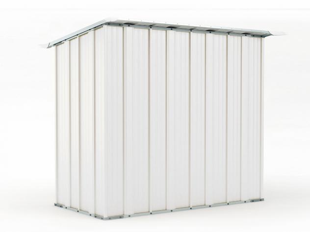 Box in Acciaio Zincato Casetta da Giardino in Lamiera 1.74 x 1.00 m x h1.82 m - 43 KG – 1.74 metri quadri - BIANCO - Foto 4