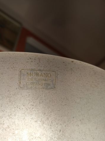 piantana vintage base in legno noce medio e vetro murano - Foto 2