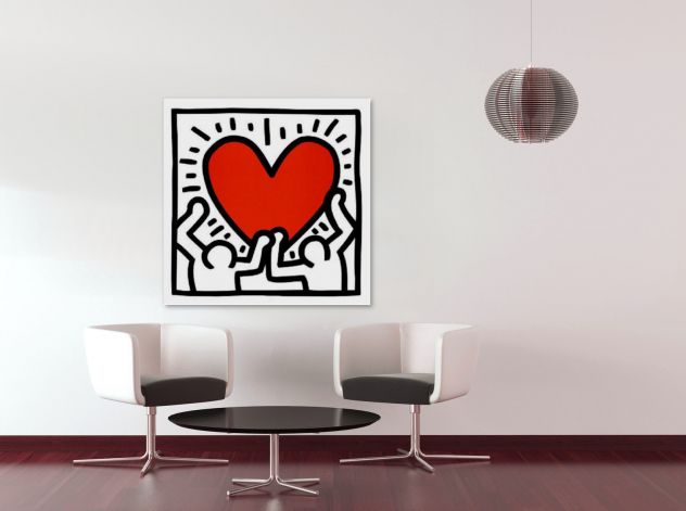 Quadro Keith Haring dipinto con spedizione in regalo