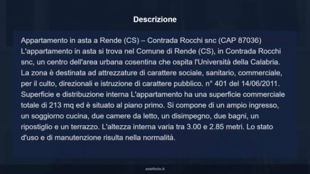 Immobile in asta di 213 m² con più di 5 locali in vendita a Rende - Foto 6