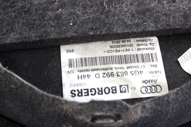 4G5863888D44H RIVESTIMENTO POSTERIORE BAGAGLIAIO LATO DESTRO AUDI A6 C7 2.0 D 140KW AUT 4P (2015) RICAMBIO USATO - Foto 6