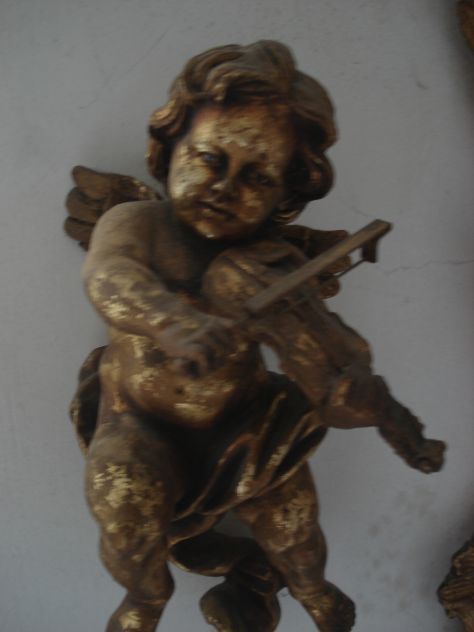 2 PUTTI ANTICHI DI LEGNO  BEN CONSERVATI. - Foto 4