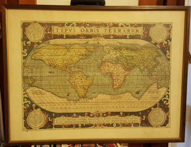 Cornice con stampa Orbis Terrarum