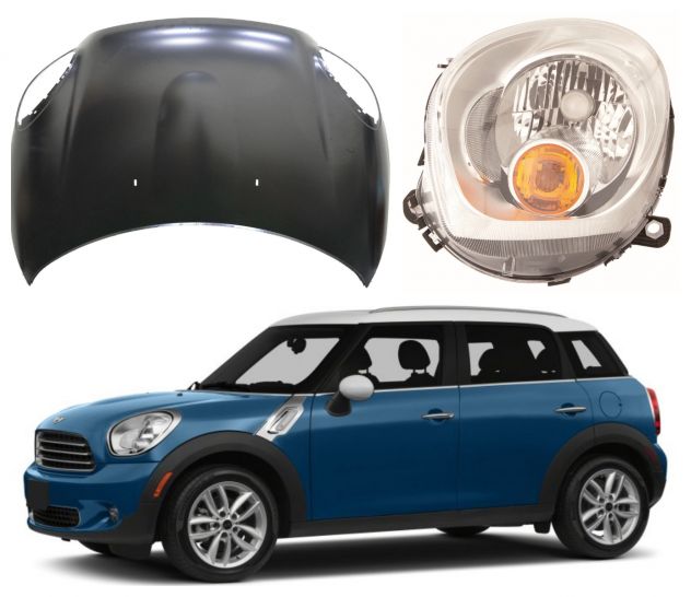 Mini Countryman F60 musata cofano fanale led ossatura 2017-2020