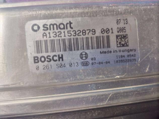 Centralina Motore Iniezione ECU BOSCH 0261S04013 SMART FORTWO A/C451 A1321532879 - Foto 5