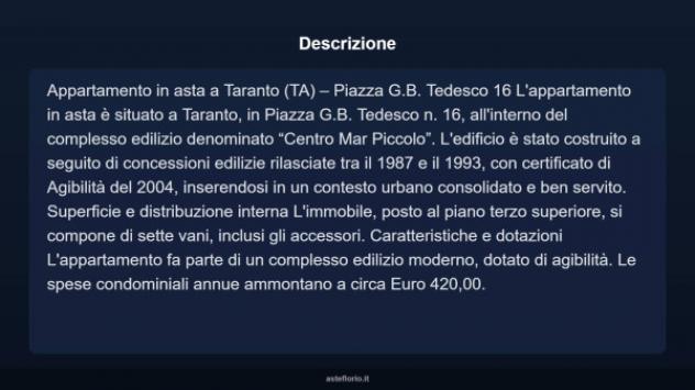 Immobile in asta di 105 m² con più di 5 locali in vendita a Taranto - Foto 13