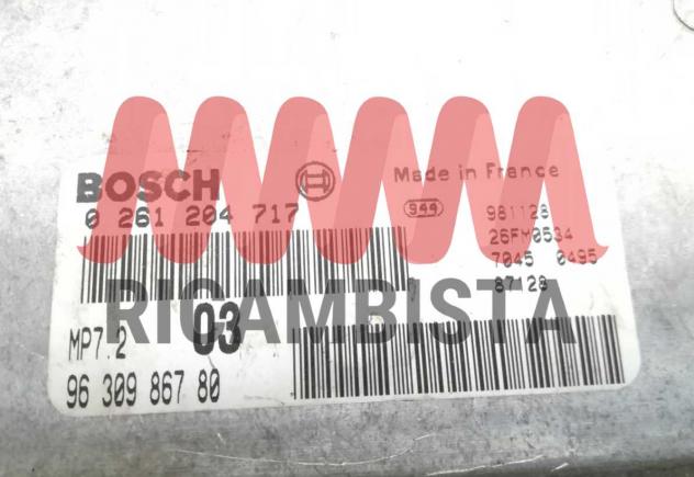 9630986780 0261204717 Peugeot 306 1.6i centralina motore Bosch - Foto 2