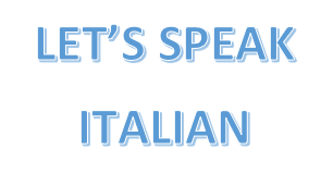 Vuoi imparare l'italiano?