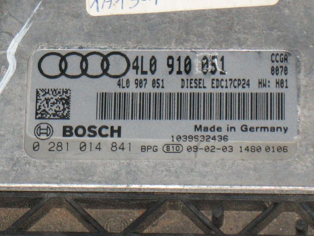 0281014841 ECU CENTRALINA AUDI Q7 6.0 TDI 0281014841 4L0910051 EDC17CP24 - Foto 2