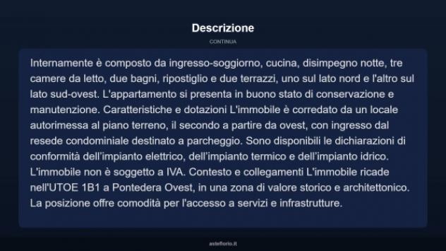 Immobile in asta di 132 m² con più di 5 locali e box auto in vendita a Pontedera - Foto 13