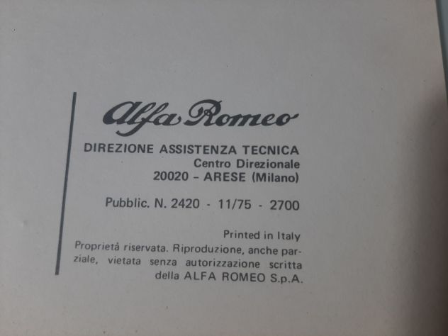 ALFA ROMEO ALFETTA CARATTERISTICHE ORIGINALE - Foto 4