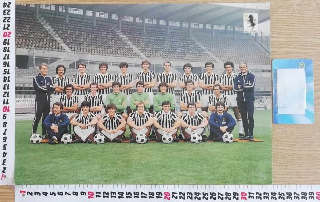 Foto cartolina (postcard) formazione Juventus 1980/81