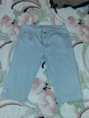 2 Pantaloni Mezza Stagione Capri Pinocchietti Cotone elasticizzati Taglia Comoda - Foto 2