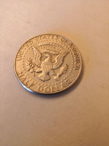 Numismatica Moneta storica da mezzo dollaro Usa in argento del 1964 - Foto 2