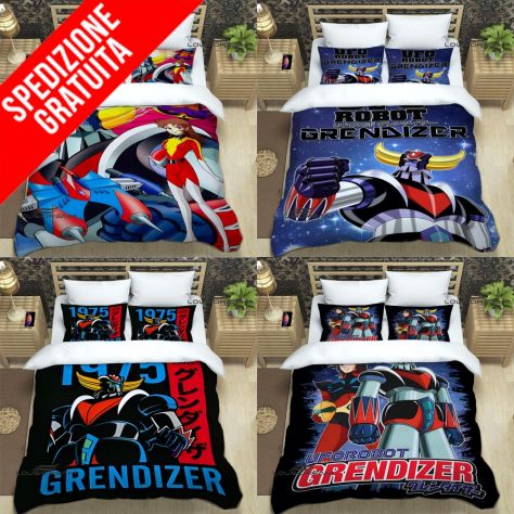 COMPLETO LETTO SET SINGOLO / MATRIMONIALE GOLDRAKE GRENDIZER