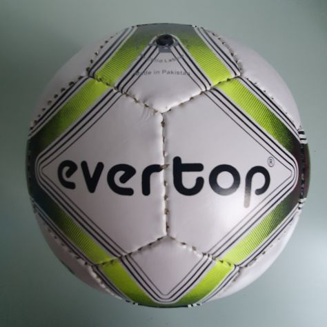 Pallone Da Calcio In Cuoio - Nuovo - Bianco e Giallo - Size 5