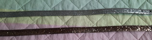 Coppia due cinture H&amp;M argento e oro glitter - Foto 7