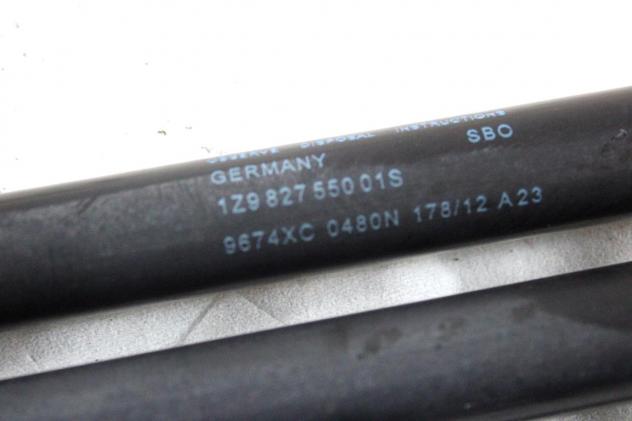 1Z9827550 COPPIA PISTONCINI ASTE AMMORTIZZANTI PORTELLONE COFANO POSTERIORE BAULE SKODA OCTAVIA VRS SW 2.0 D 125KW AUT 5P (2013) RICAMBIO USATO - Foto 5