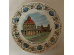 Piatti in ceramica decorata città diametro 32 cm. da collezione
