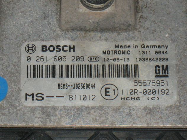 0261S05209 ECU CENTRALINA METANO GPL OPEL ZAFIRA 1.8 B11012 55575951 110R-00192 - Foto 2