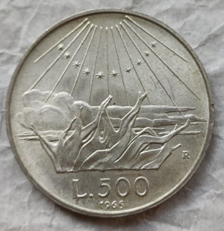 MONETA 500 LIRE ARGENTO - DANTE ALIGHIERIn - Foto 2