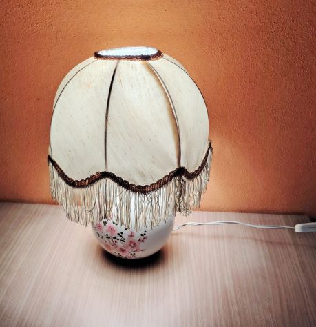 Lampada da Tavolo Vintage fiori di ciliegio - Foto 4