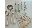 INOXRIV SERVIZIO POSATE CON STRISCIA ORO 97 PEZZI ACCIAIO INOX ITALY
