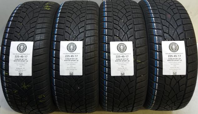 4 GOMME 225 45 17 DUNLOP RFT A64559