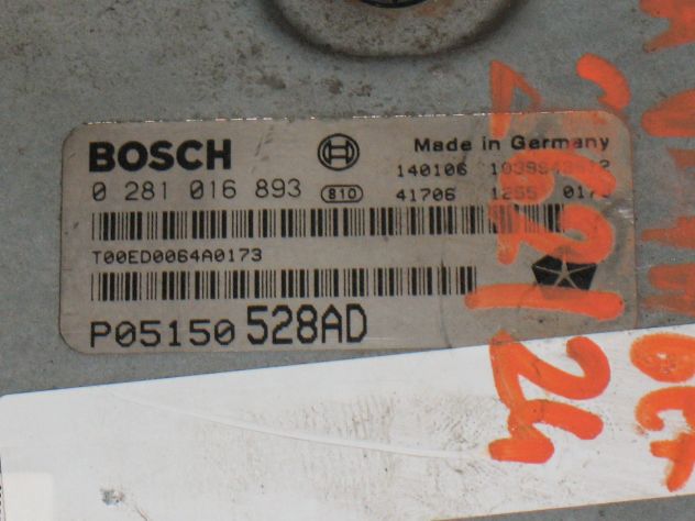 0281016893 ECU JEEP DODGE CHRYSLER 2.8 0281016893 P05150528AD EDC17CP27 - Foto 2