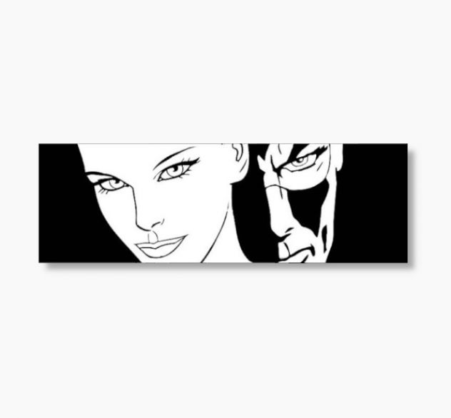 Diabolik Eva Kant dipinto a mano 50x150 cm - Foto 2