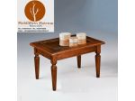 Mobili Classici In Legno Tavolino Salotto Con Vetro Stile Arte Povera cod 10942