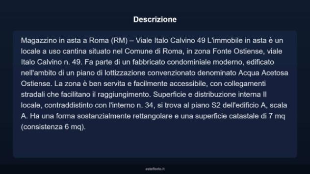 Immobile in asta di 7 m² in vendita a Roma - Foto 4
