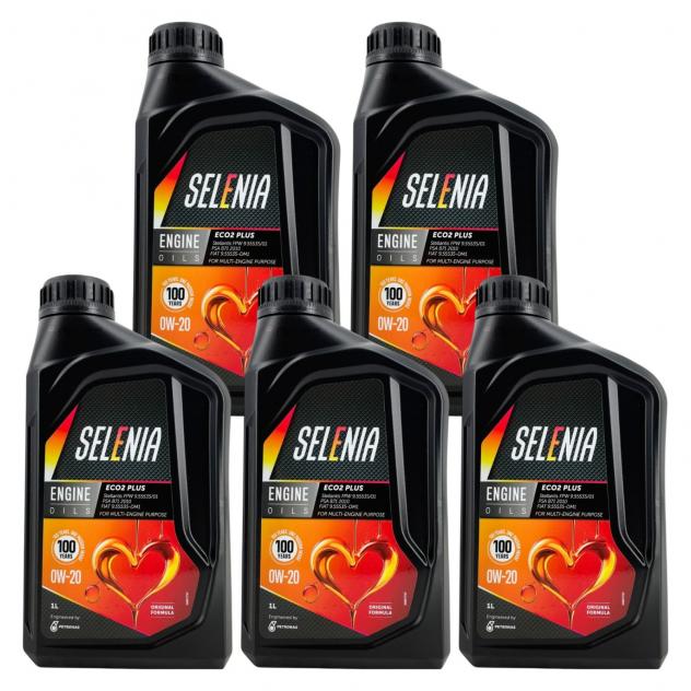 Olio Motore Selenia Eco2 Plus 0W20 Specifica Stellantis FPW9.55535/01 5L