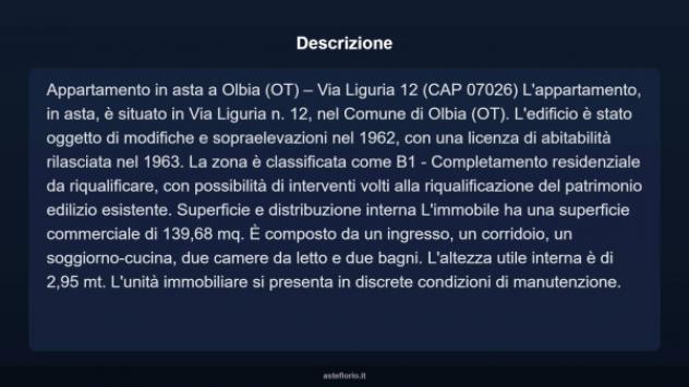 Immobile in asta di 139 m² in vendita a Olbia - Foto 4