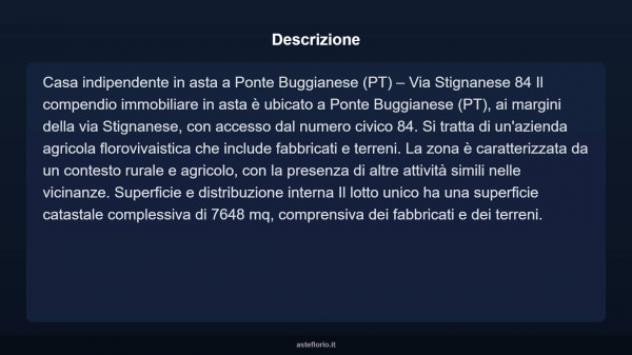 Immobile in asta di 185 m² con più di 5 locali e box auto in vendita a Ponte Buggianese - Foto 4