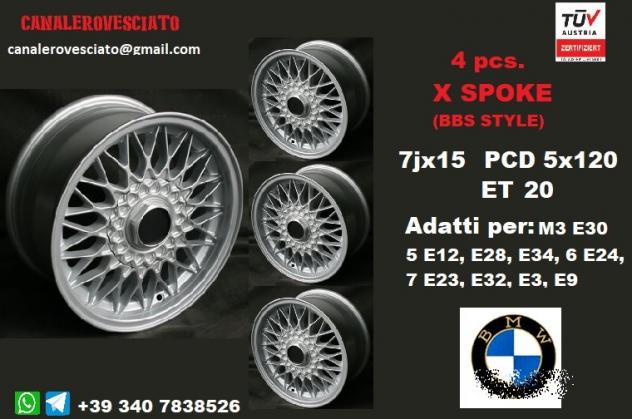 Cerchi bbs 7x 15 5x120 et20 bmw