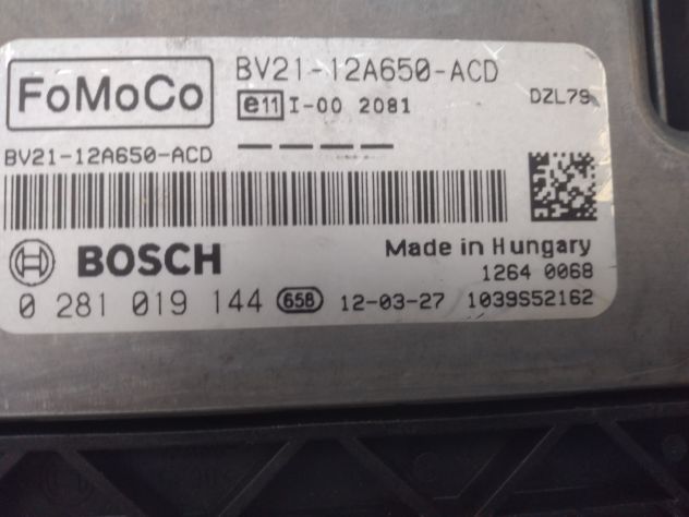 CENTRALINA MOTORE 0281019144 FORD FIESTA 1.4 52KW DIESEL 2009-2012 KVJA Ecu c - Foto 6