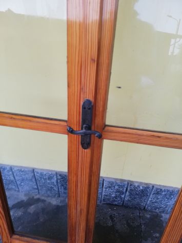 1 PORTA PER MURO PERIMETRALE EDIFICIO A DUE ANTE IN LEGNO LARICE CHIARO - Foto 3
