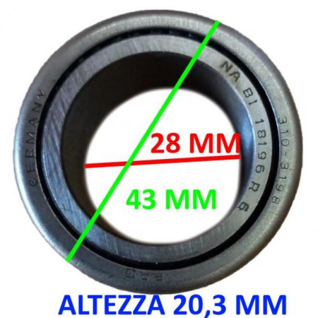 Cuscinetto a rulli ruota posteriore Ape AD AE AE2 - Foto 2