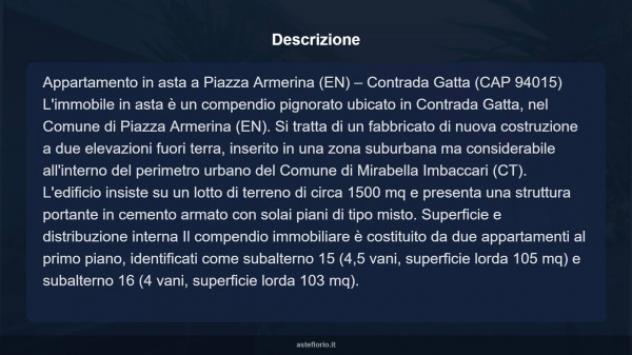 Immobile in asta di 109 m², box auto in vendita a Piazza Armerina - Foto 5