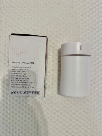 Umidificatore USB Portatile – Nuovo, completo di accessori