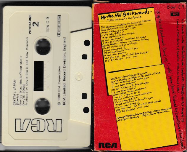 DAVID BOWIE - Up the Hill Backwards - RARA Cassette, Tape, MC, K7 1981 RCA U.K - Foto 2