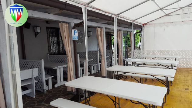 Tendoni Gazebo per feste ristoranti bar 6 x 10 x 3 mt. professionali - Foto 5