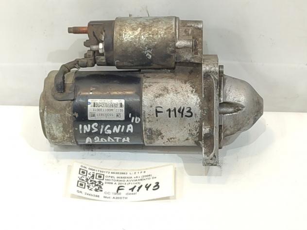 MOTORINO D' AVVIAMENTO OPEL Insignia Berlina M001T30172 55352882 A20DTH diesel 1956 (0817)