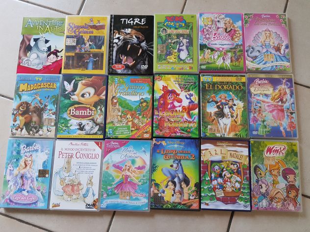 DVD originali, qtà 18, Barbie e il cavallo leggendario...