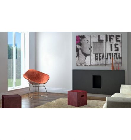 Quadro Life Is Beautiful ARREDALACASA - Foto 2